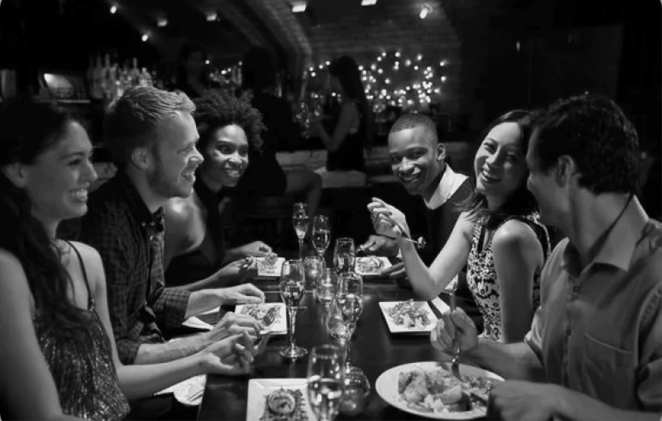 people dinning and making merry